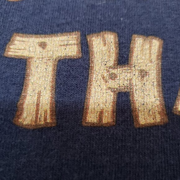 Woodworking T Shirt Mens 2XL Blue Short Sleeve I Could Build That Hanes Cotton - Picture 4 of 10